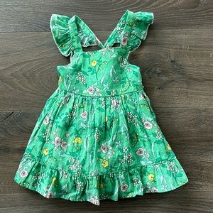Cat & Jack Toddler Girl Green Floral Dress